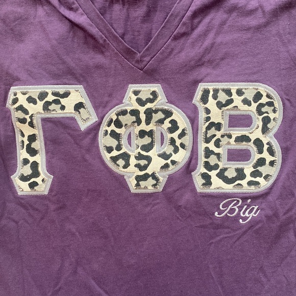 Gamma Phi Beta Custom Stitched Big Letters - Picture 3 of 3